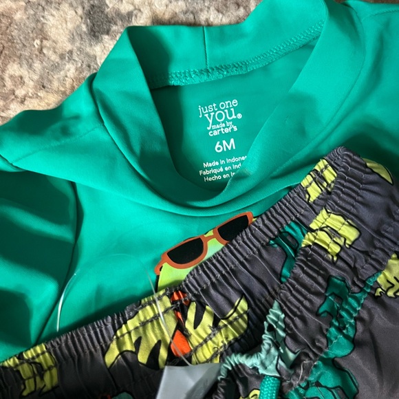 NWOT Carter’s Just One You 6m Dinosaur Bathing Suit - Picture 3 of 3